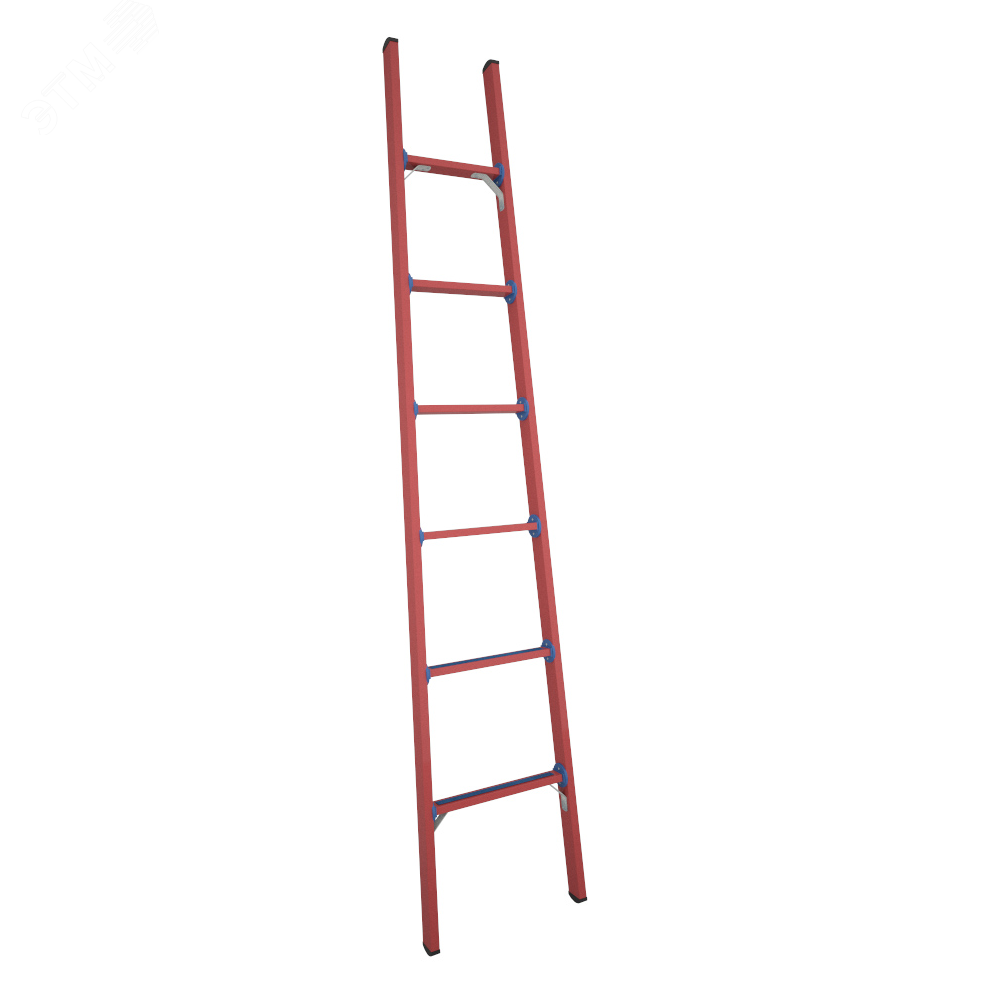 Изображение товара Лестница стеклопластиковая приставная диэлектрическая мягкий грунт+крюки ЛСПД-2,5 Евро МгК (шт)