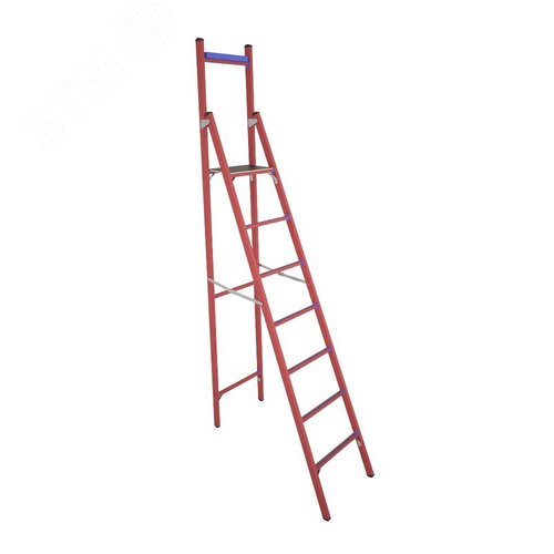 Изображение товара Стремянка стеклопластиковая диэлектрическая с вертикальной опорой СВД-2 ,3 Е (шт)