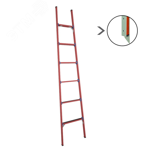 Изображение товара Лестница стеклопластиковая приставная диэлектрическая мягкий грунт ЛСПД-2,5 МГ (шт)
