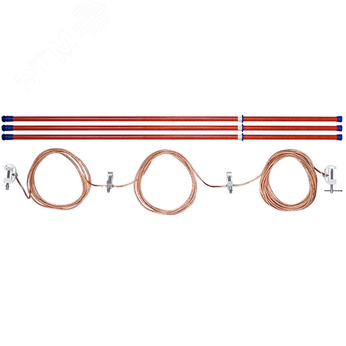 Изображение товара Заземление переносное для ВЛ до 35 кВ ЗПЛ-35-3 Д 70 кв мм 3 штанги (шт)