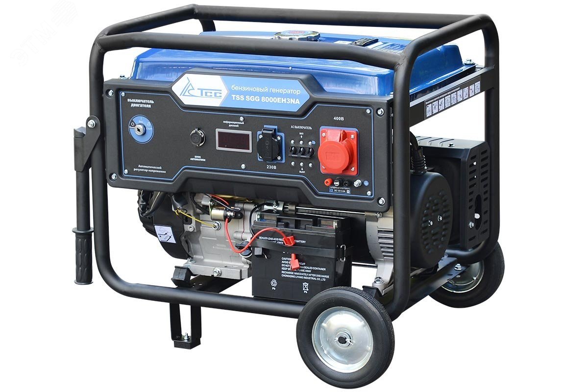 Изображение товара Бензиновый трехфазный генератор TSS SGG 8000EH3NA 7.8 кВт электростарт, 25л бак