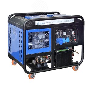 Генератор дизельный TSS SDG 10000EH, мощность 10 кВт, 1 фазный, напряжение 230, электростартер, колеса, двигатель  R2V870X