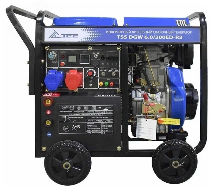 Изображение товара Генератор дизельный сварочный инверторный TSS DGW 6.0/200ED-R3