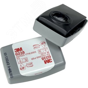 Фильтр противогазовый 6038 с дополнительной защитой от запахов класс защиты P3 R (1 упак-80 шт)