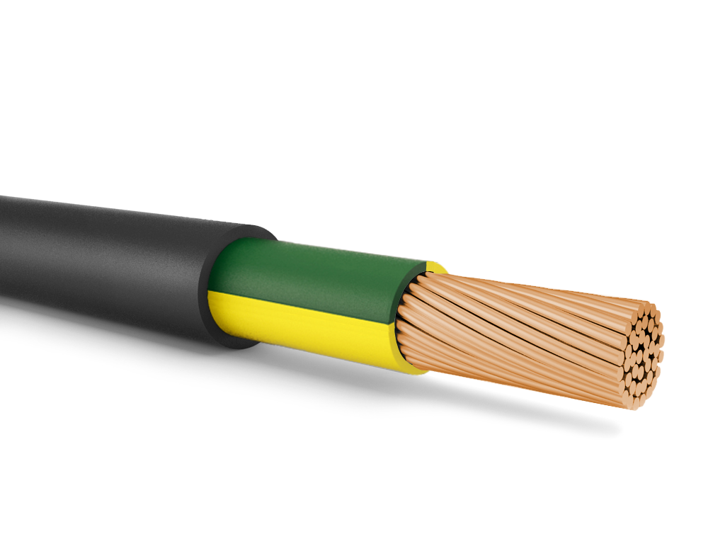 Кабель силовой ВВГнг(А)-LS 1х120(мк)(PE)-1 многопроволочный желто-зеленый ТРТС