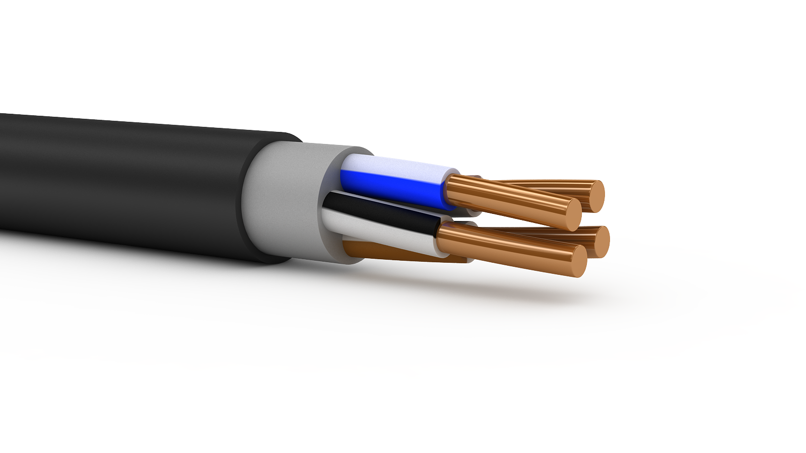 Кабель силовой ВВГ 4х25 (ок)(N)-0.660 однопроволочный ТРТС ВНИИКП
