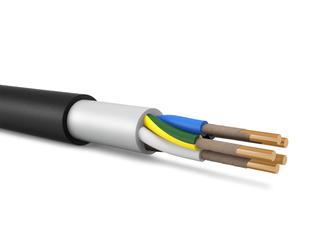 Кабель силовой ВВГнг(А)-FRLS 5х6 (ок)(N,PE)-1 однопроволочный ТРТС