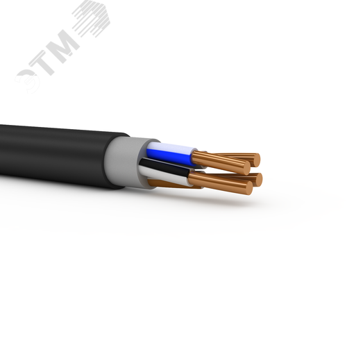 Кабель силовой ВВГ 4х25 (ок)(N)-0.660 однопроволочный ТРТС ВНИИКП - фото 1