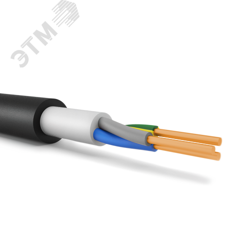 Кабель силовой ППГнг(A)-HF 3х2.5(ок)(N.PE)-0.660 однопроволочный ТРТС - фото 1