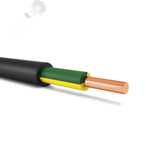 Кабель силовой ВВГнг(А) 1х4ок(PE)-0.66 ж/з ТРТС ВНИИКП - фото 1