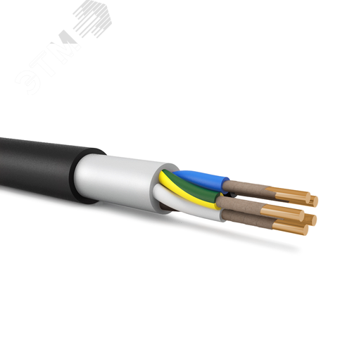 Кабель силовой ВВГнг(А)-FRLS 5х6 (ок)(N,PE)-1 однопроволочный ТРТС - фото 1