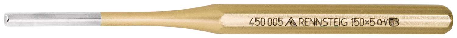 Выколотка Standard DIN 6450, 4.5 мм, 10X150 мм, 8-гранный профиль, Cr-V, золотистая