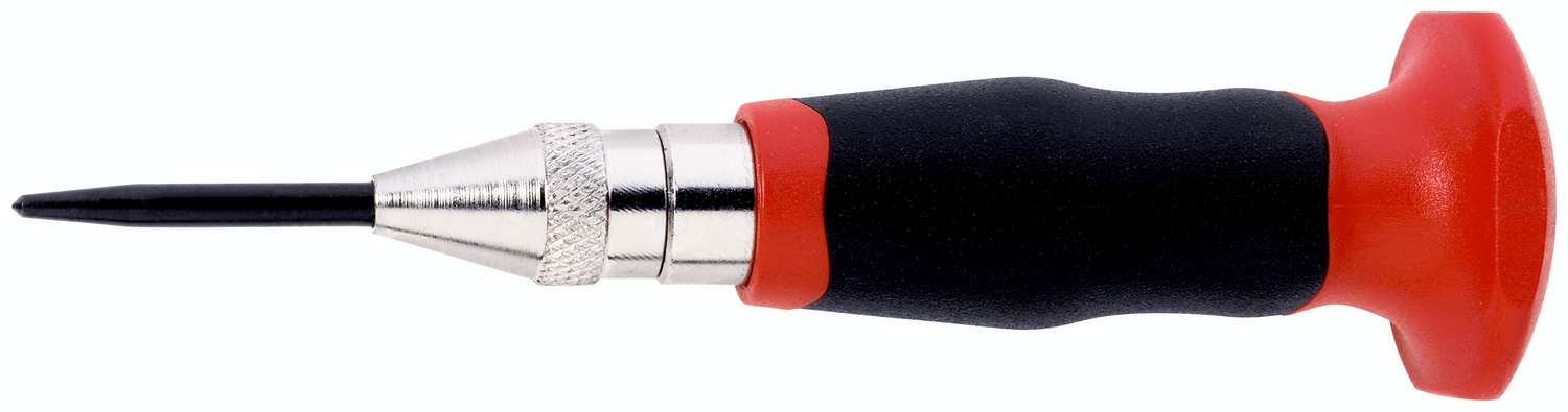 Кернер автоматический c протектором, наконечник 4.0 мм, корпус 14 мм, с регулировкой силы удара 60 - 130 Н, 125 мм