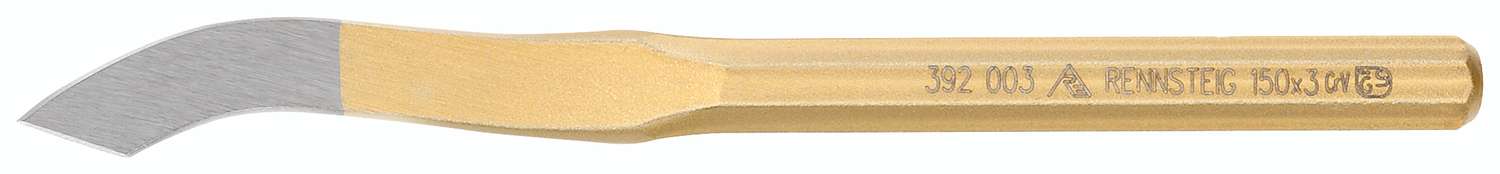 Зубило пазовое DIN 6455, толщина наконечника 2 мм, 10X150 мм, 8-гранный профиль, лакировка