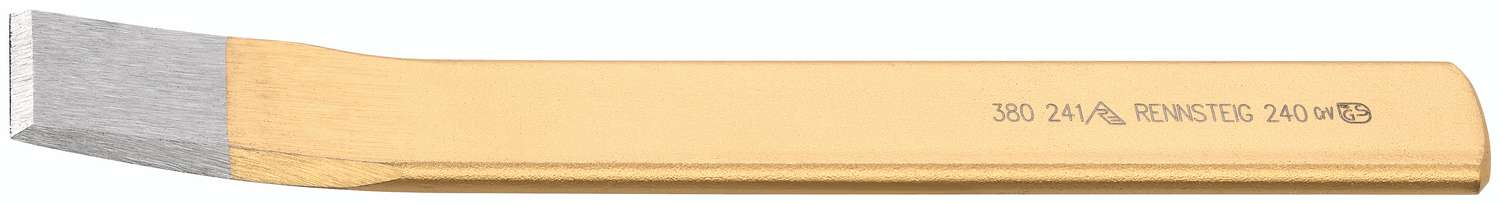 Зубило шлицевое загнутое, ширина резца 27 мм, (26X7)X240 мм, плоско-овальный профиль, полировка