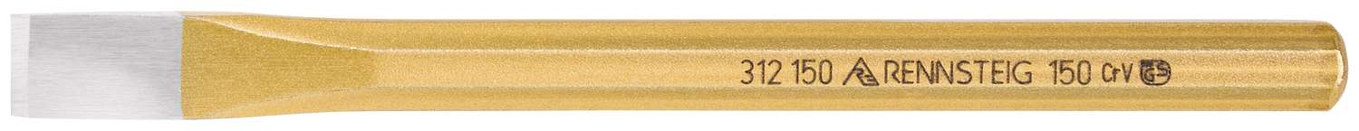 Зубило плоское DIN 6453, ширина резца 12 мм, 10X150 мм, 8-гранный профиль, лакировка