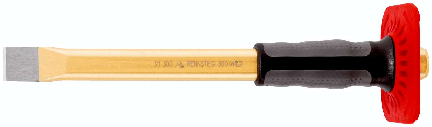 Зубило плоское DIN 6453 с протектором, ширина резца 25 мм, (23X13)X250 мм, плоско-овальный профиль, полировка