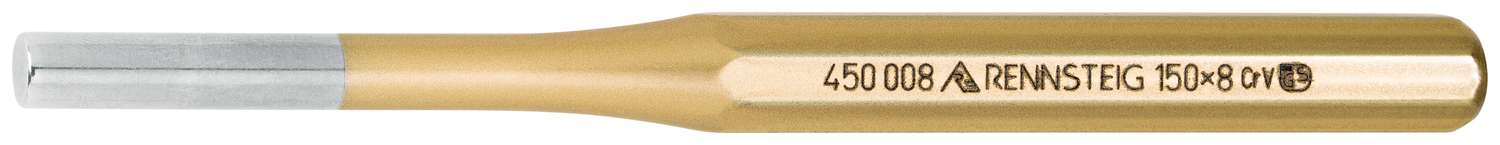 Выколотка Standard DIN 6450, 8.0 мм, 12X150 мм, 8-гранный профиль, Cr-V, золотистая