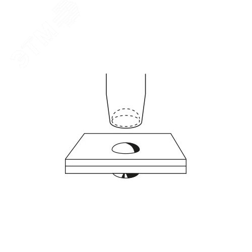 Обжимка для заклепок DIN 6435, заклепка 9 мм, головка 14.5 мм, 20X120 мм, 8-гранный профиль, для придания заклепочной головке сферической формы - фото 2
