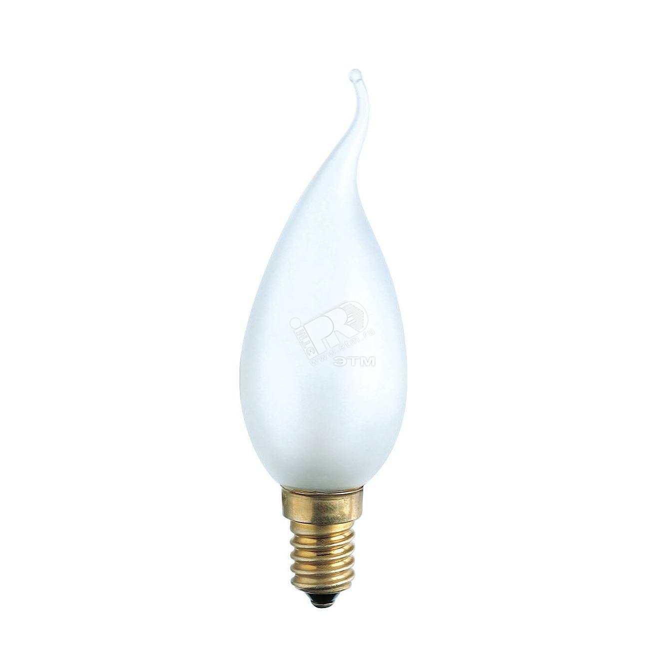 Лампа накаливания декоративная ДС 40вт BXS35 230в E14 матовая (свеча на ветру) 921476944218 PHILIPS Lightning
