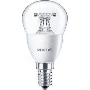 Лампа светодиодная LED 5.5(40)Вт Е14 840 P45 прозрачный шар