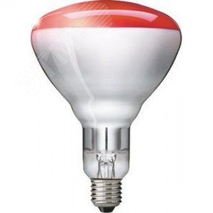 Лампа накаливания инфракрасная зеркальная ИКЗК 150вт 230-250в PAR38 E27 красная