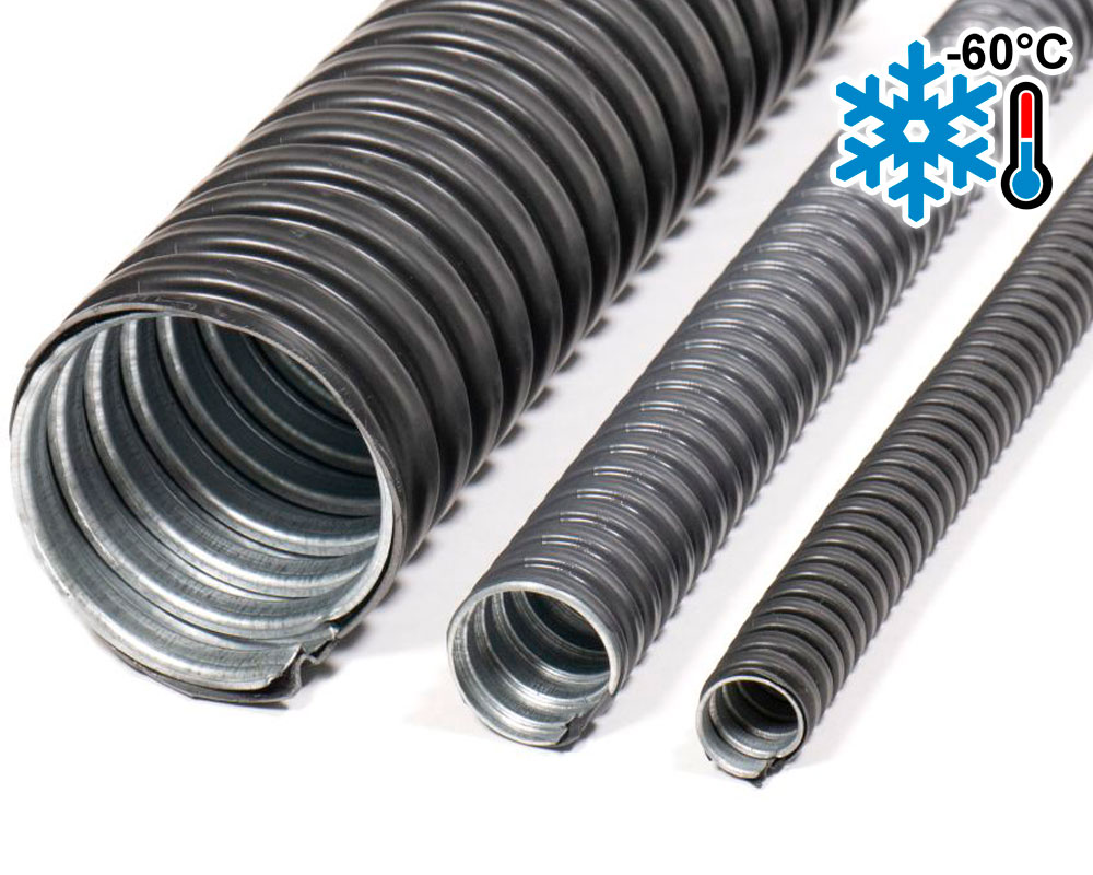 Металлорукав в ПВХ изоляции МРПИ НГ Морозка  32  (20 м/уп.) черный УХЛ1 ГОФРОМАТИК