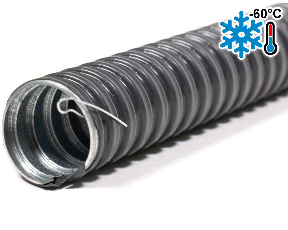 Металлорукав в ПВХ изоляции МРПИ НГ Морозка 20 (50 м/уп.) с протяжкой УХЛ1 ГОФРОМАТИК