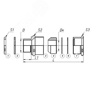 Ввод кабельный Ех ВКВ-ЛС-М25-20 1Ex db e II Gb X ГОФРОМАТИК - фото 2