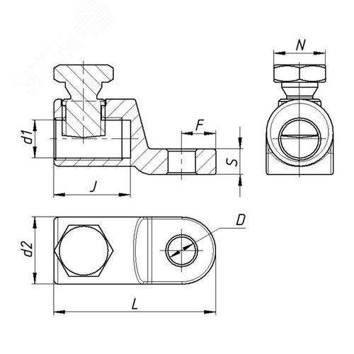 Наконечник болтовой 1НБ-0-005 (10-25) - фото 2