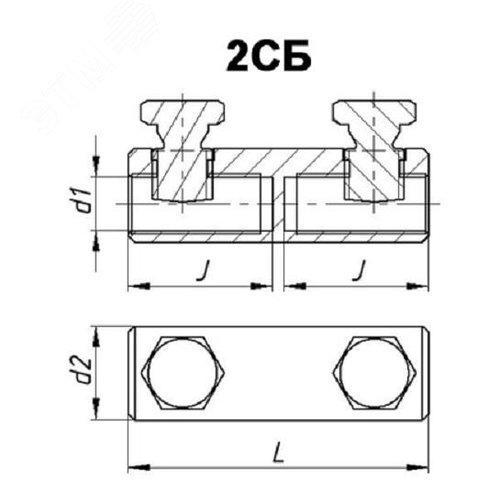 Соединитель болтовой 2СБ-0-005 (10-25) - фото 2