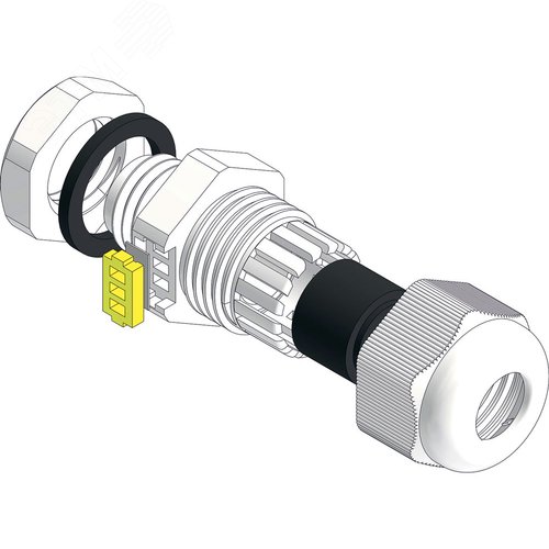 Кабельный ввод ВКД-ПР-М12-8-L9 IP68 серый  ГОФРОМАТИК - фото 3