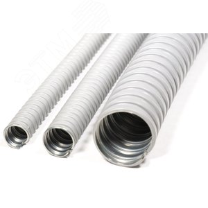 Металлорукав в ПВХ изоляции МРПИ НГ  35  (20 м/уп.) серый ГОФРОМАТИК - фото 1