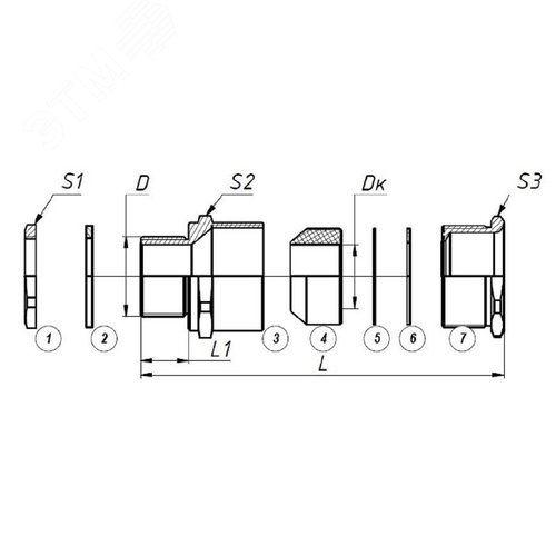 Ех-кабельный ввод ВКВ-НР-М32-26 1Ex db e II Gb X ГОФРОМАТИК - фото 3