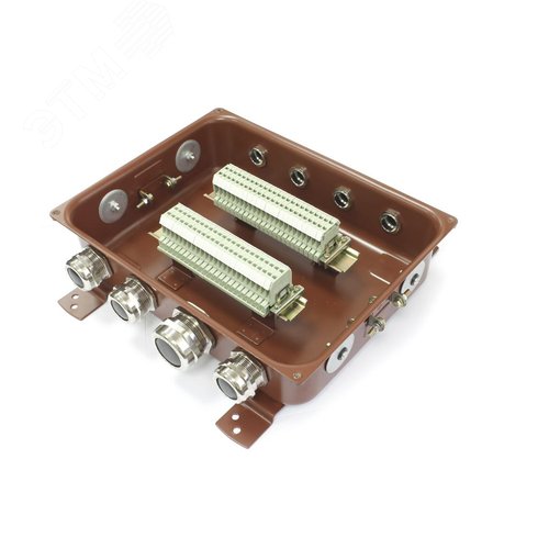 Коробка с зажимами наборными КЗНС-48 УХЛ 1,5 IP65 латунный ввод ГОФРОМАТИК - фото 1