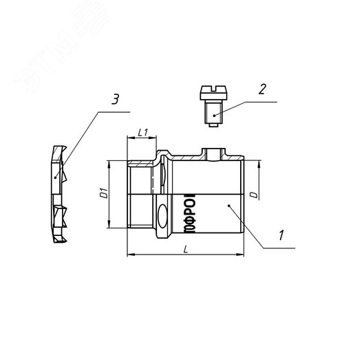 Муфта вводная М20Т20 IP40  ГОФРОМАТИК - фото 4