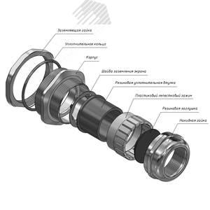 Ввод кабельный ВКЭ1-ЛР-М16-6,5-L8 IP66/IP67/IP68 ГОФРОМАТИК - фото 2