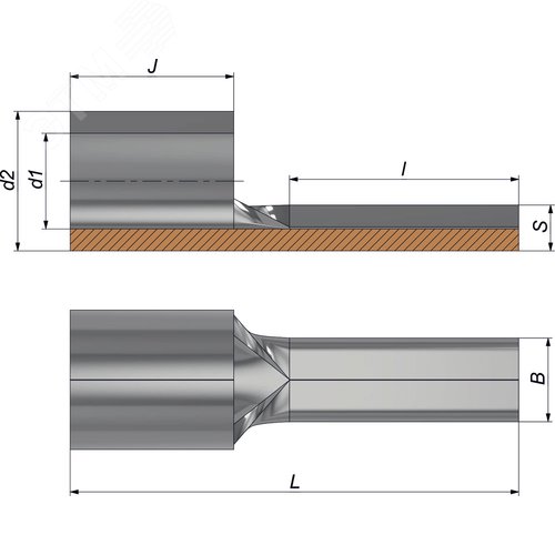 Наконечник медный луженый штифтовой НШП 50-20 ЗЭТАРУС - фото 5