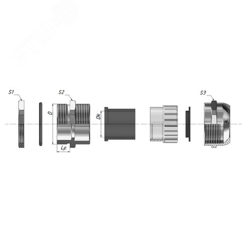 Кабельный ввод ВК-НР-PG63-52-L15 ГОФРОМАТИК - фото 3