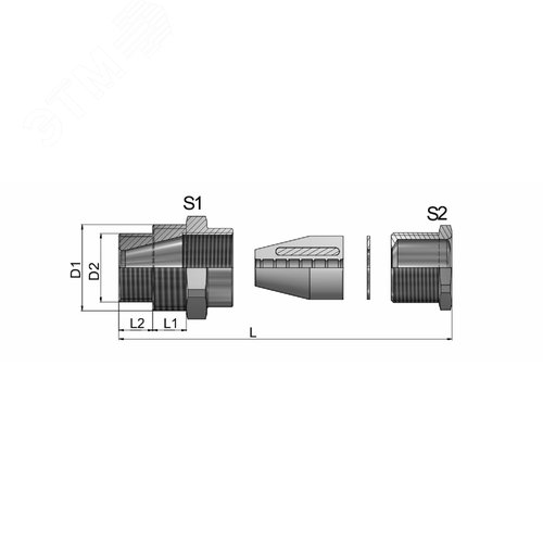 Ввод кабельный ВКГ- G3/4” (G1”) УХЛ 1 ГОФРОМАТИК - фото 4
