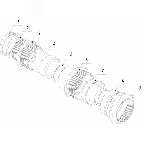 Ввод кабельный ВК-НС-М12-8-МР10 IP66/IP67/IP68 ГОФРОМАТИК - фото 3