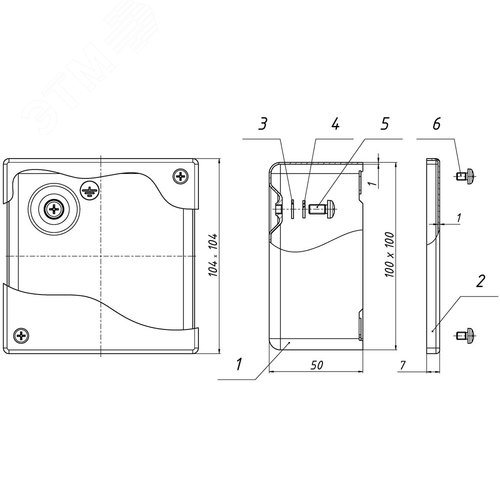 Коробка распределительная стальная 100х100х50 IP40 ГОФРОМАТИК - фото 5