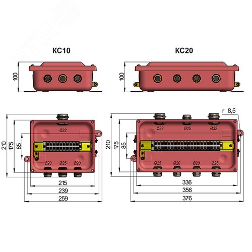 Коробка соединительная КС-10 У2 IP54 пластиковый ввод ГОФРОМАТИК - фото 4