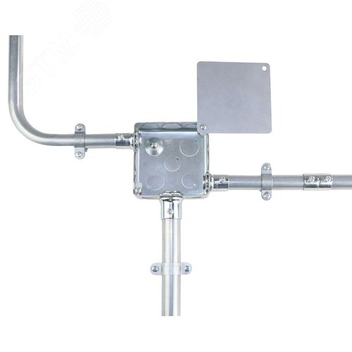 Коробка стальная с предвырубленными отверстиями 100х100х40 IP30 ГОФРОМАТИК - фото 5