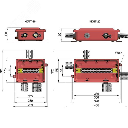 Коробка клеммная ККМТ-20 У3 IP31 ГОФРОМАТИК - фото 2