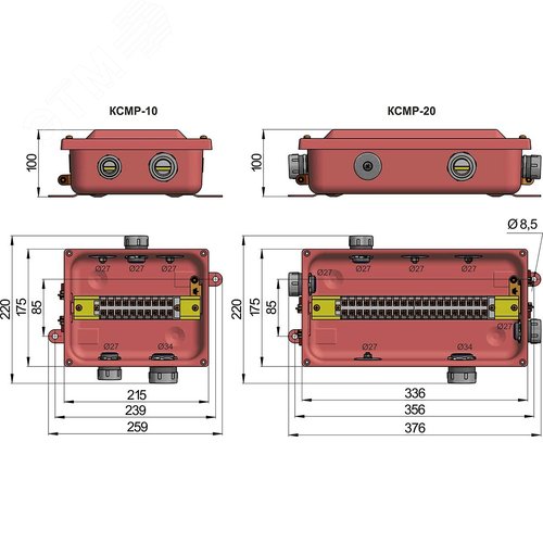 Коробка соединительная КСМР-10 У2 IP54 ГОФРОМАТИК - фото 2