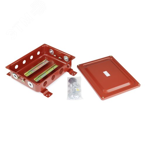 Коробка металлическая с заглушкам 345х266х107(12 отверстий: 8?25, 3?32, 1?40)IP65 ГОФРОМАТИК - фото 4