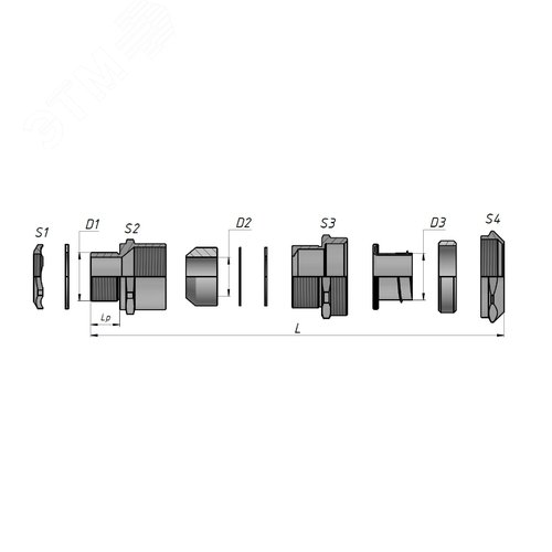 Ввод кабельный Ех ВКВМР-НС-М25-20-МР25 1Ex db e II Gb X ГОФРОМАТИК - фото 4