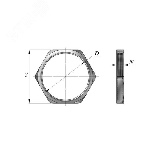 Гайка латунная плоская ГП G 3/8 ГОФРОМАТИК - фото 3