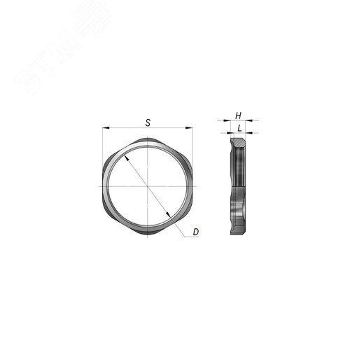 Гайка латунная заземляющая ГЗ M  48х1,5 ГОФРОМАТИК - фото 2